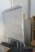 Overhead projector + various typewriters + flip + whiteboard + bookcase with content, etc.