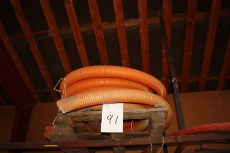 Miscellaneous sewer and drain fittings, plastic on the shelf and in the corner as depicted