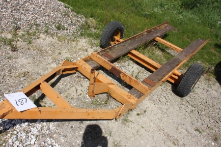 Transport cart with rubber wheels, approx. 90 x 230 cm