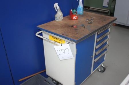 Workshop trolley with content

