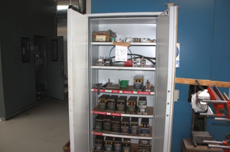 Safety cabinet with various press tools
