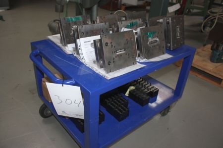 Workshop trolley with various punching tools for icon punching machine