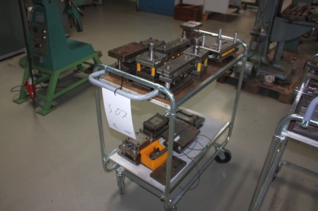 Workshop trolley with various punching tools
