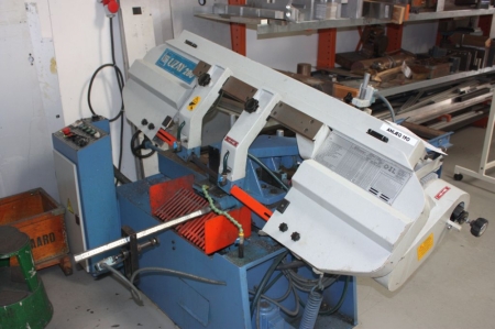 Band saw, UM UZAY 280 with forward motion and roller conveyor 
