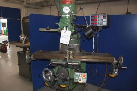 Toolroom milling machine, Johnford 2.vs-viso with XYZ-styring
