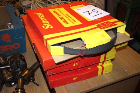 5 boxes of blades for band saws, Starrett Power Band - for metal, wood and plastic. Different sizes