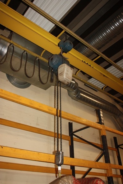 Overhead Crane (34), 1000 kg. Electric hoist in cat. Demag, 1000 kg. Hook 1000 kg. Span approx. 9 meters