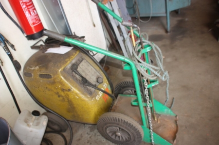Stick welder, ESAB, 350 Amp (eggshell) + oxygen and acetylene cart