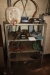 Steel Shelving with content including power planer + power impact wrench + 2 x pipe vices etc.
