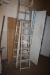 Aluminium stepladder, Zarges, 2 x 13 steps + aluminium stepladder, 2 x 7 Steps + aluminium ladder, 6 steps