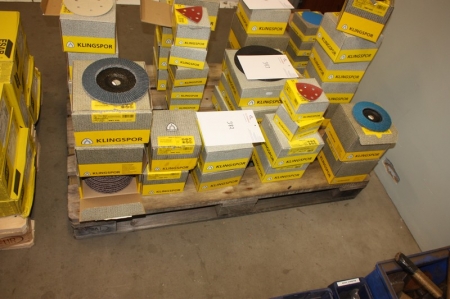 About 13 boxes of various grinding wheels, Klingspor