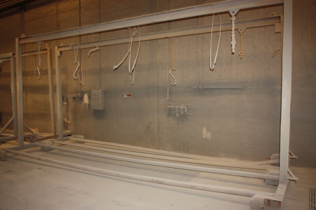 2 x workpiece mounting carriages, about 6x3 meter