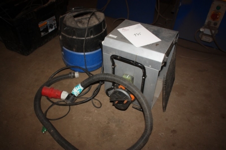 Electric Fan, JO-EL, 9 kW + vacuum cleaner (minus the hose and nozzle)