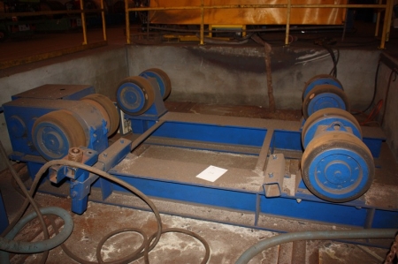 Set of powered roller bed: Ø 400 mm, in tomb, chain drive