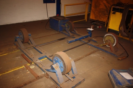 Powered roller bed unit: ø400 mm. Chain drive