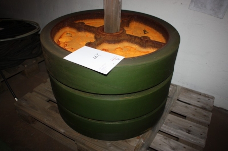 Palle med 3 hjul for svejserullebuk, ø750 mm