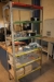 Workbench with cabinet + content + steel rack with various content