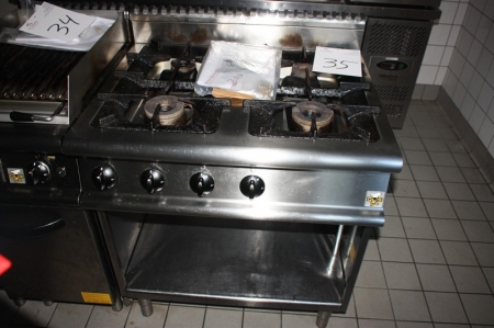 Gas stove with 4 burners, Olis Gasranges 700 Series + manual