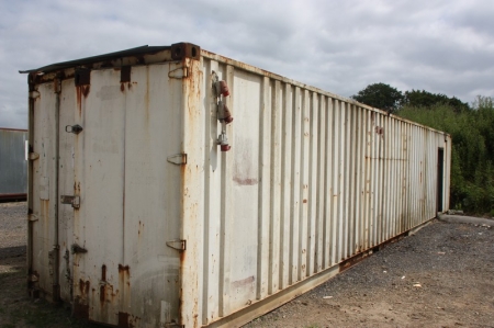Material Container, 40 ft, power, divided by a door and shelf-building and window