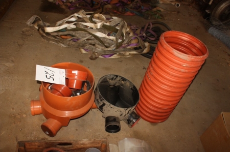 Miscellaneous plastics and sewer fittings, sumps