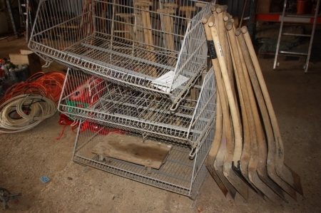 Large lot buckets + 3 wire shelves