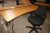 Electric height adjustable desk, ca. 2000 x 1000 mm. Linak system + office chair