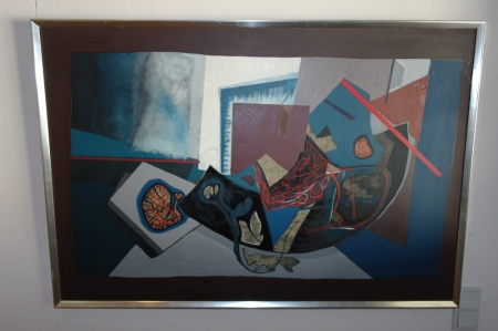 Oliemaleri, Jørgen Bøgebjerg. Mål 99 x 68 cm , sælges af privat, kun moms på salær