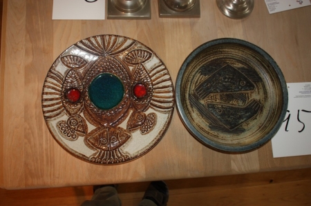 Bowl, stoneware, Royal Greenland, kærmet 21937 + bowl, stoneware, Søholm Stoneware
