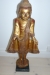 Buddha figure in wood. H: 70 cm W: 32 cm