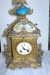 Clock in brass, dimensions: 41 x 25 cm