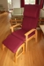 Padded retirement chair Flemming White Furniture Architects. Moulded beech. Cover: wool