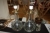 2 x bordlamper med glasfod, sælges af privat, kun moms på salær
