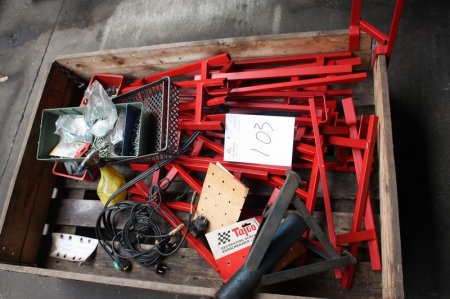Pallet with various cable clamps, etc.