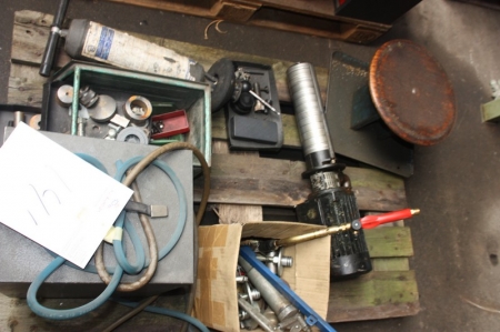 Pallet with miscellaneous, including cooling water pump