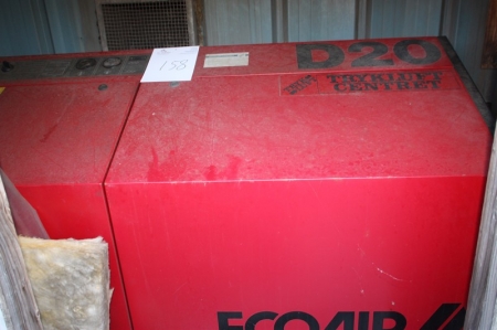 Skruekompressor, EcoAir, D20. Timer: 27204. OBS. Sælger oplyser at skruen er slidt