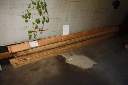 Lot boards along the wall. Length approx. 4 meters