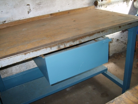 Work Bench, c. 1500x800 mm, with shelf, 1 drawer