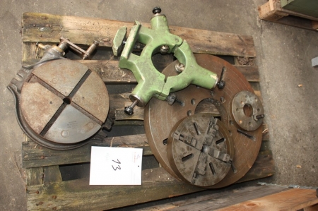 Pallet with lathe accessories