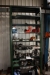 1 span steel shelving + content on a shelf in steel rack: pipe vice + pipe cutter + stapler, etc.