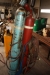 Oxygen and acetylene cart with bottles, tubes, torch and pressure gauge