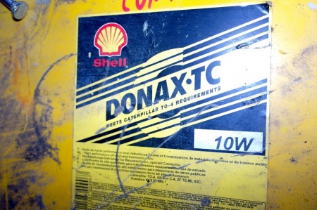 Tønde med olie Shell, mærket Dontax TC 10 W