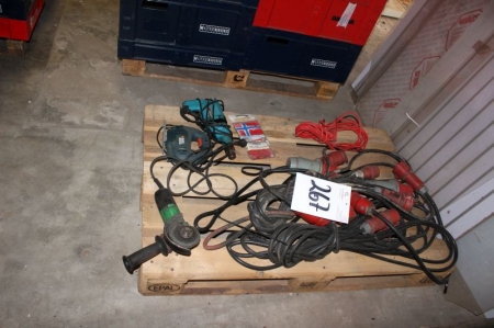 3 stk el-værktøj + kabel