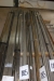 4 stk. diverse rustfrie stål vinkel + fladt x ca. 3m