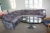Hjørnesofa + oval sofabord + lænestol (kun moms af salær)