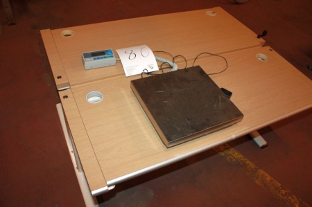 Digitalvægt, Weda Paket 50. 20 g til 50 kilo. Inklusiv bord. 