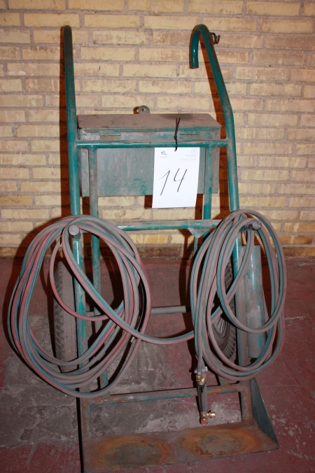 Bottle Trolley with hoses and burners