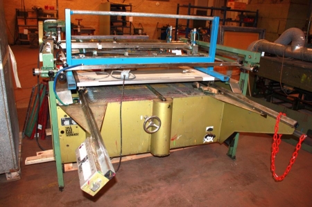 Semiautomatic screen printing machine, Svecia type SMA including frames