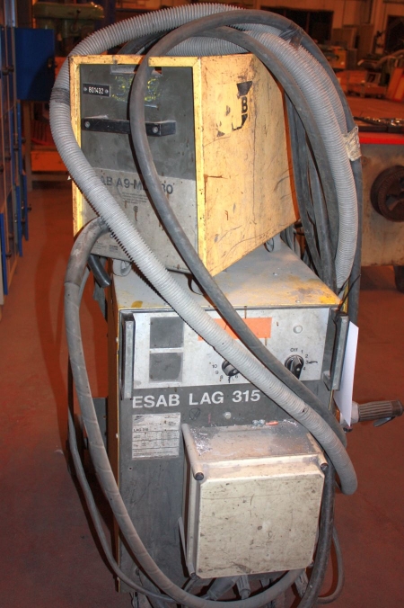 Esab welding machine, CO2, LAG315 with Esab A9 MLB30 box