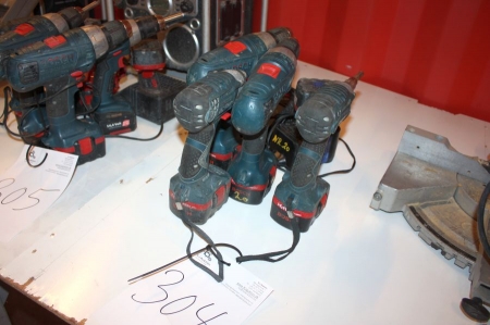 4 Aku Power Tools with charger, Bosch