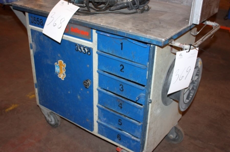 Tool trolley with vice + content